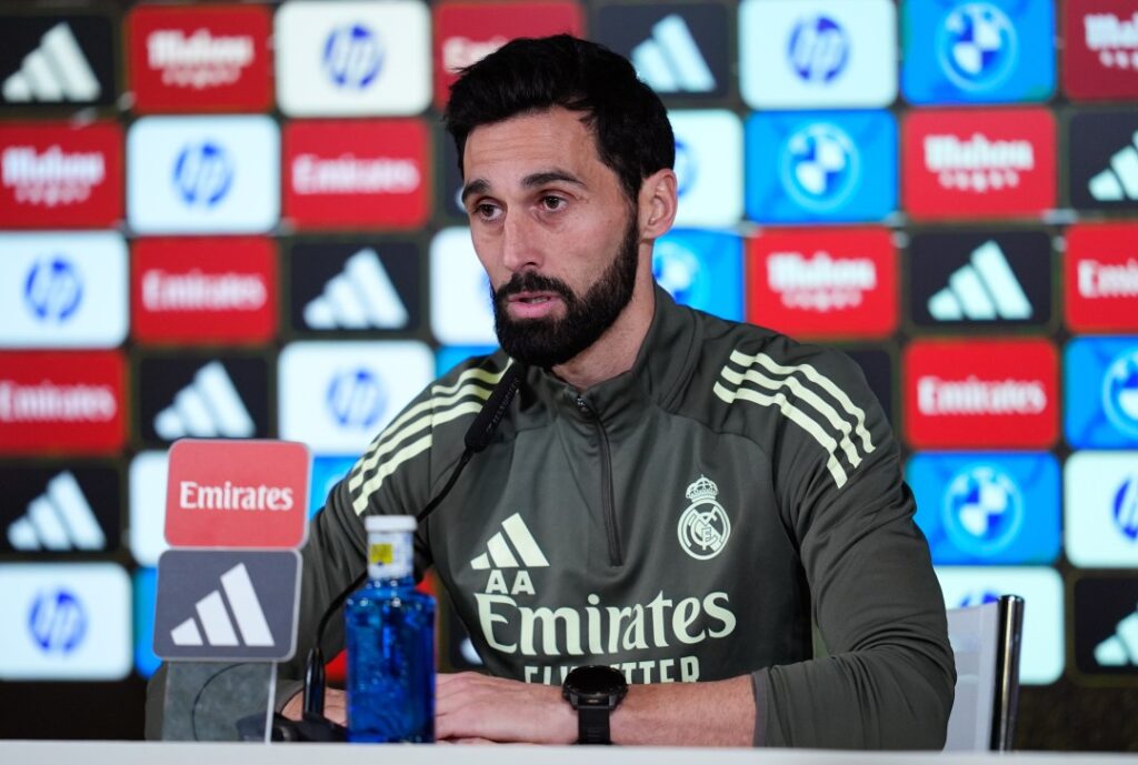 VALDEBEBAS, SPAIN - JANUARY 31: Alvaro Arbeloa, head coach of Real Madrid, attends his press conference during the training day of Real Madrid ahead the Spanish League, LaLiga EA Sports, football match against Rayo Vallecano at Ciudad Deportiva Real Madrid on January 31, 2026, in Madrid, Spain. (Photo By Dennis Agyeman/Europa Press via Getty Images) Europa Press via Getty Images