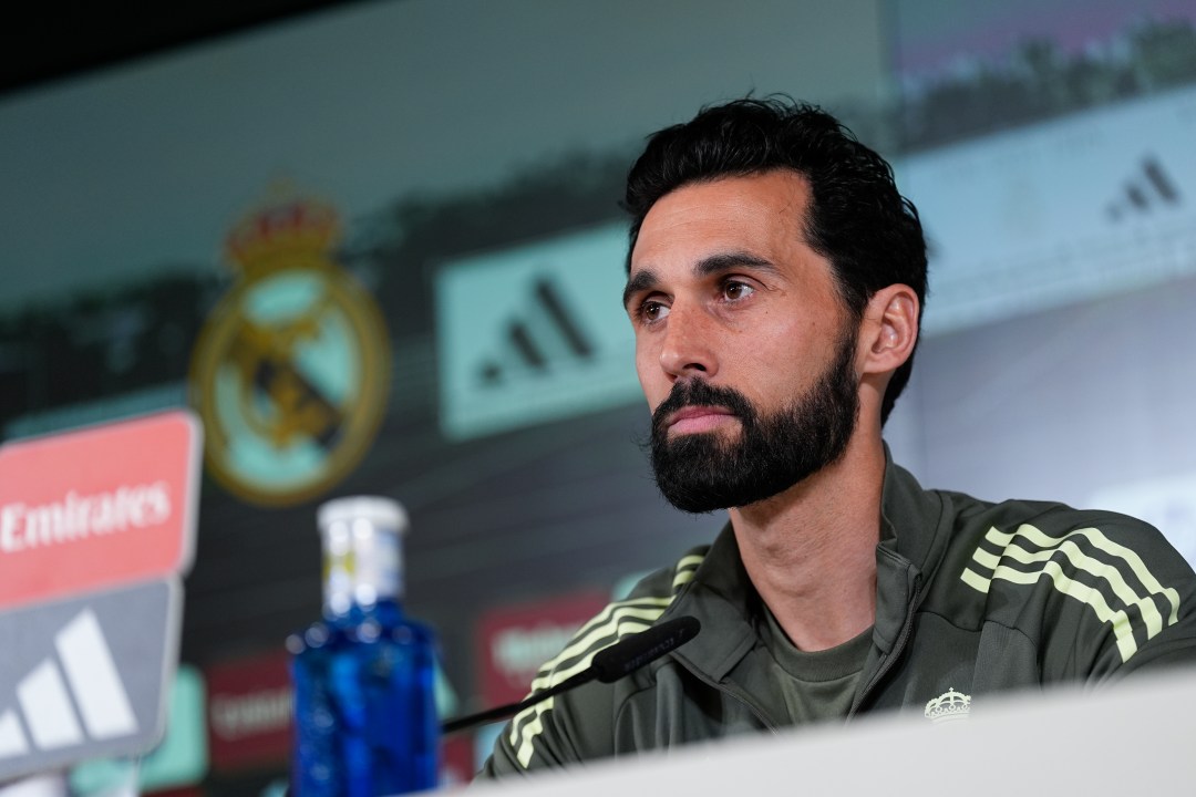 VALDEBEBAS, SPAIN - MARCH 05: Alvaro Arbeloa attends his press conference during the training day of Real Madrid ahead the Spanish League, LaLiga EA Sports, football match against RC Celta de Vigo at Ciudad Deportiva Real Madrid on March 05, 2026, in Valdebebas, Madrid, Spain. (Photo By Oscar J. Barroso/Europa Press via Getty Images) Europa Press via Getty Images